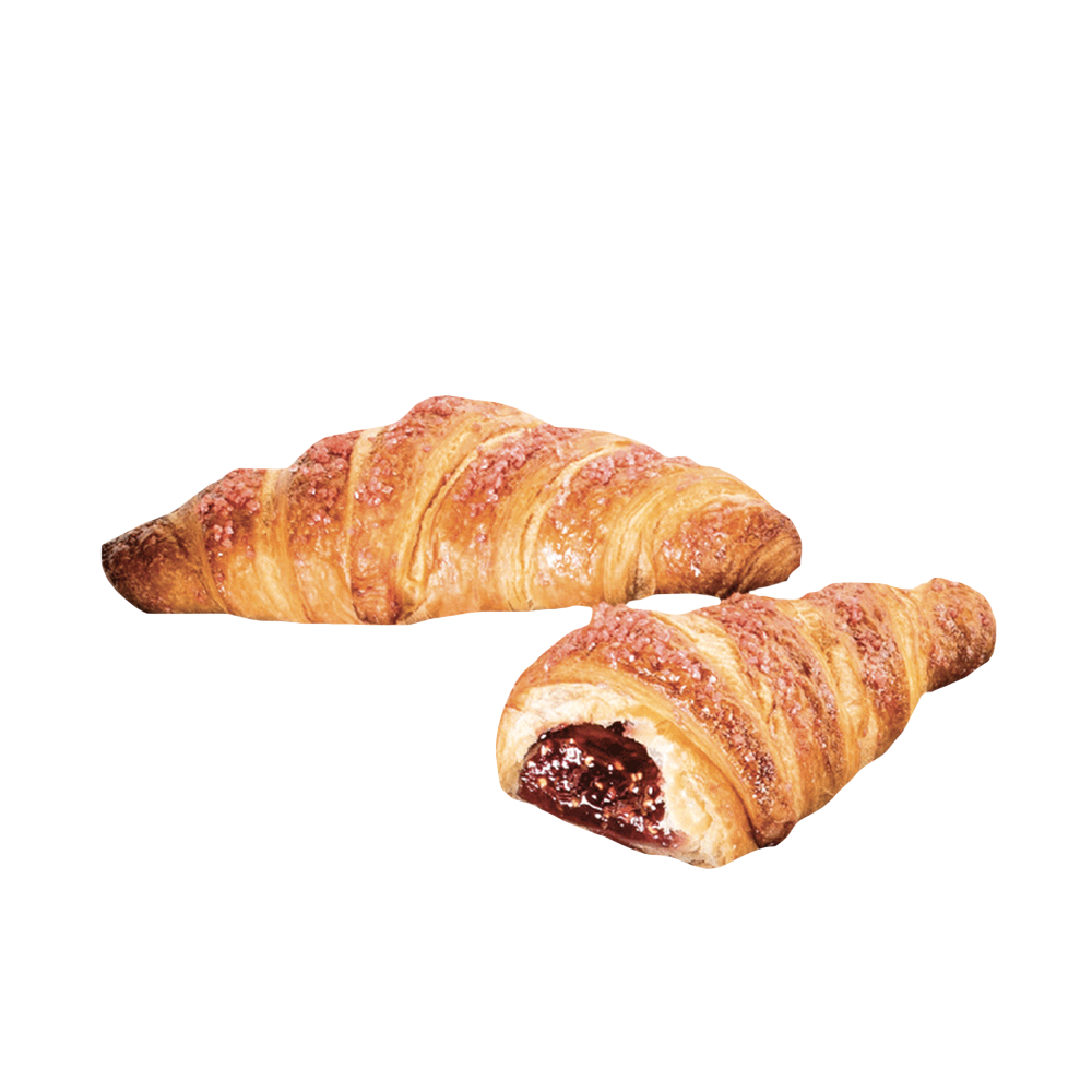 Croissant de Mantequilla Relleno de Frambuesa, 85g, 60u LPH 